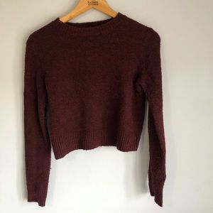 Cropped knit sweater